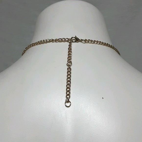 Gold Plated Choker Necklace Fashion Jewelry Accessory - Picture 5 of 8